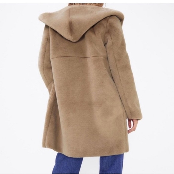 Zara  double face velvet & fur Puffer coat /,small size - Picture 2 of 16